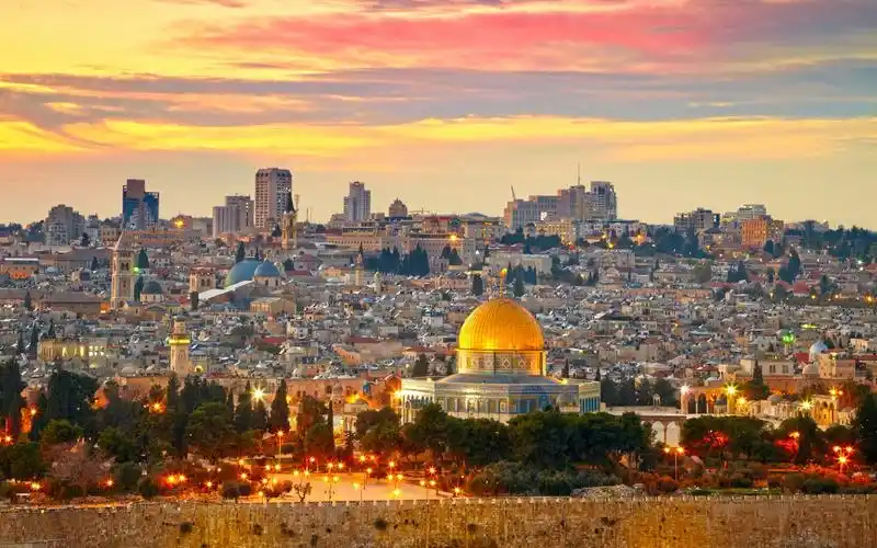 巴勒斯坦jerusalemcitycityscapesunsetmiddleeastpalestine壁纸图片
