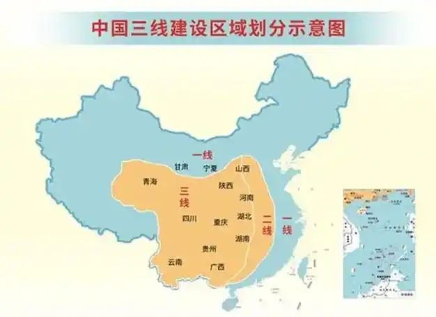 受新中国成立初期五年计划的影响,我国的轻重工业大部分布在东部地区