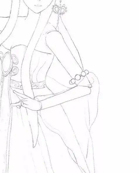 冰沙公主简笔画