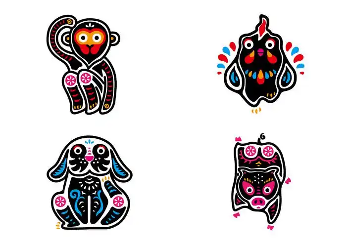 苗族十二生肖主题明信片