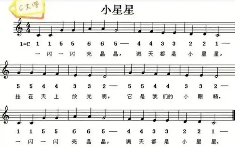 新手初学者的:8孔竖笛 吹奏 小星星(附带谱子)_哔哩哔哩_bilibili