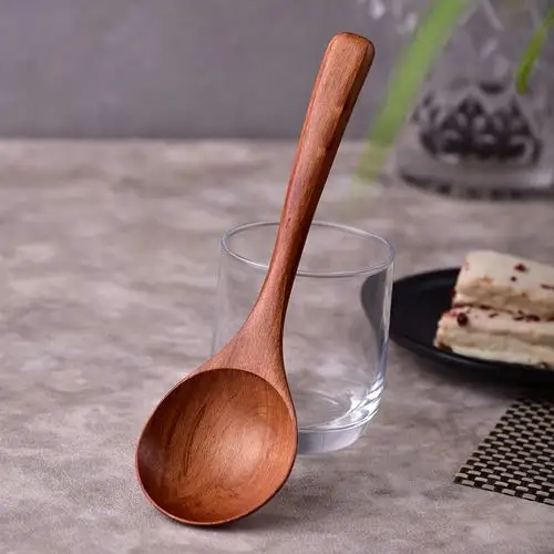 木勺子长柄家用盛粥勺大汤勺日韩式大号木质木头勺子 榉木大汤勺