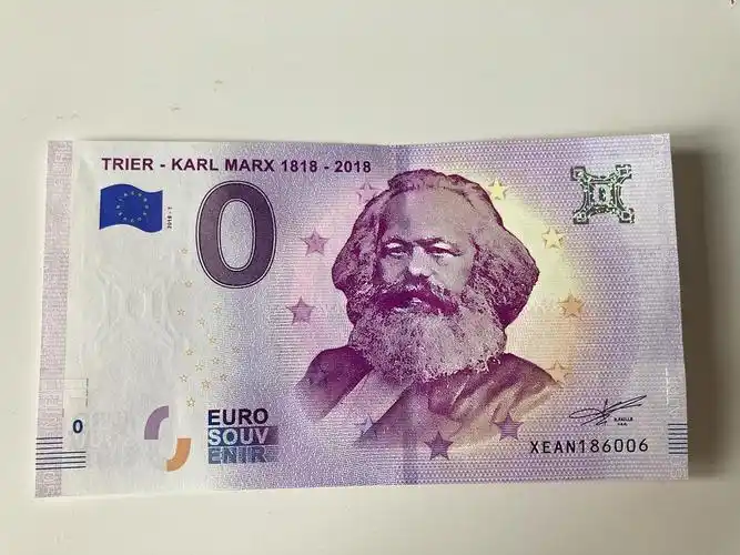 出德国2018马克思0欧元纪念币纸币