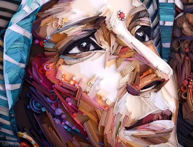纸艺绘画 – 人物肖像系列艺术设计 | yulia brodskaya