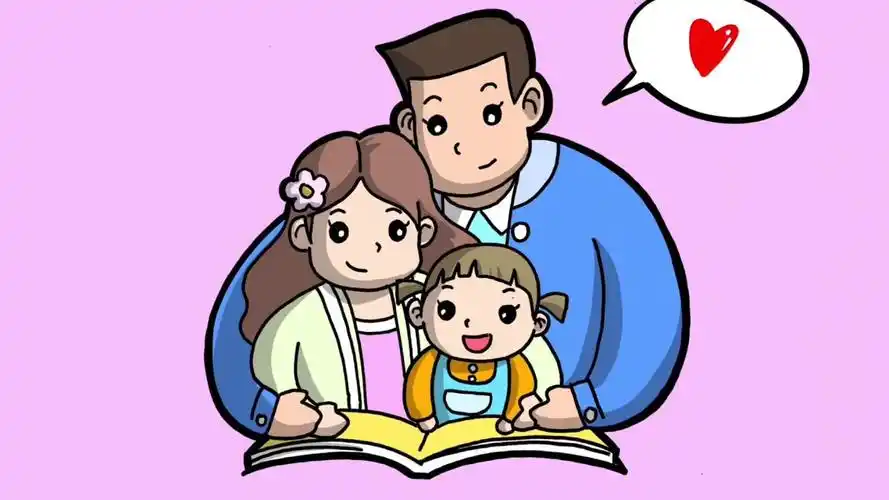 国际家庭日主题简笔画爸爸妈妈和我超可爱的一家人