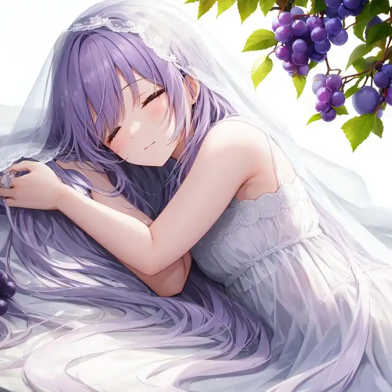 葡萄公主二次元动漫头像,是不是很可爱呢? #完美夏日##ai艺术季