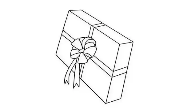 第七步:接着给这个礼物盒涂上颜色,这样的颜色搭配你们喜欢吗?