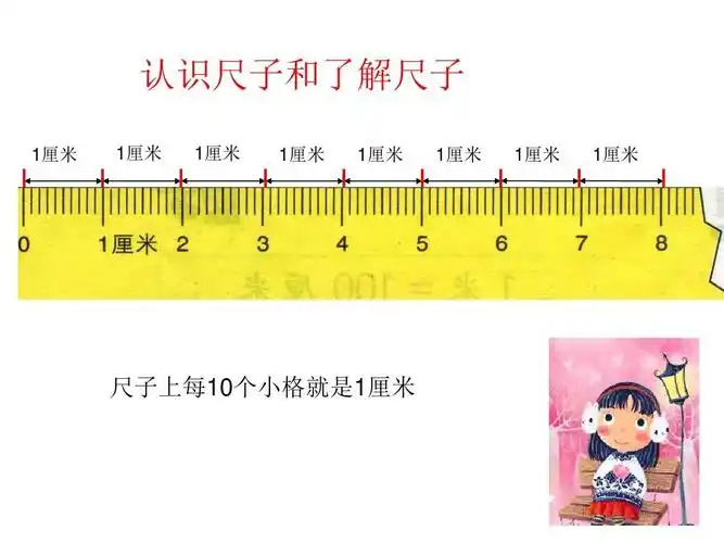 认识尺子和了解尺子 1厘米 1厘米 1厘米 1厘米 1厘米 1厘米 1厘米 1