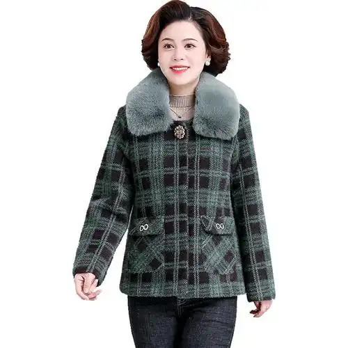 紫雨琪品牌中老年女冬装棉袄妈妈冬季外套加绒加厚老人秋冬款奶奶衣服