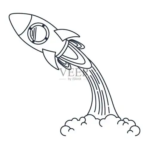 火箭发射器孤立图标设计插画图片素材
