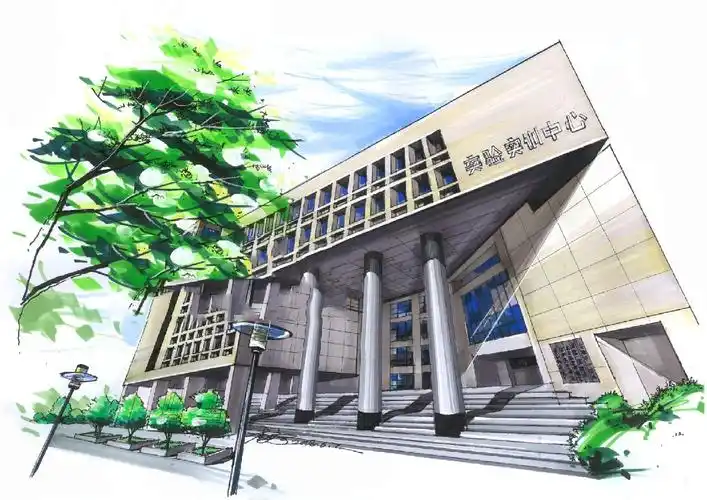 三点透视画的老过瘾了|手绘校园建筑明信片