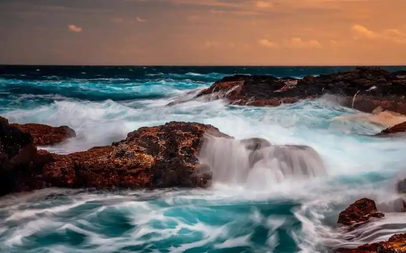 海水涨潮壮观唯美自然风景桌面壁纸高清大图预览1920x1200_风景壁纸
