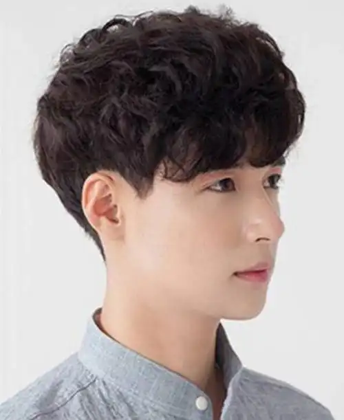卷发男生适合的发型,剪完青春有帅气