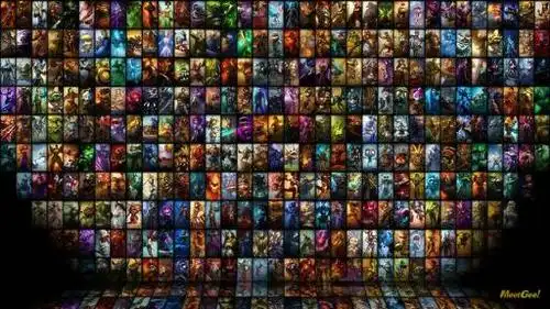 求英雄联盟所有英雄合照 要有金克丝