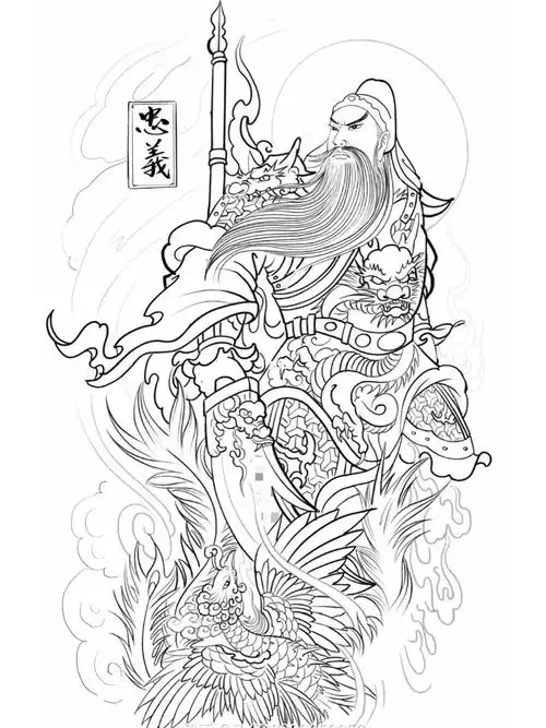 纹身  #纹身手稿  #纹身也清新  #我的纹身分享  #关公  #花臂纹身