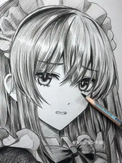 素描原声绘画孤独摇滚动漫人物波奇酱完成版.