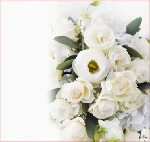 白色玫瑰花鲜花唯美淡雅ppt背景图片