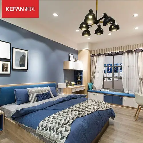 蓝精灵卧房科凡全屋定制 现代简约 卧室推拉门衣柜