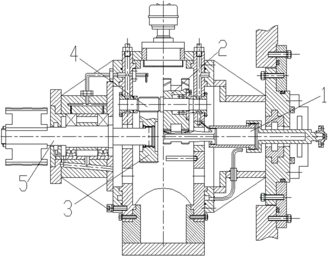 本实用新型涉及机械传动装置技术领域,尤其涉及一种增速齿轮箱.
