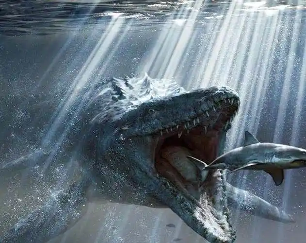 巨齿鲨海浪上追逐网友担心侏罗纪公园2冲浪者