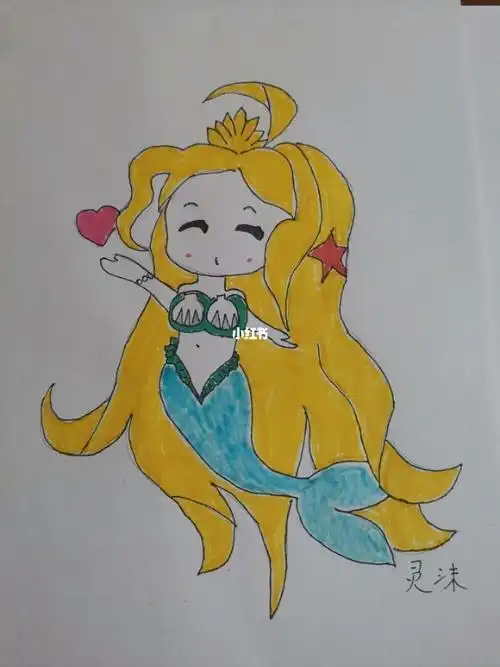 迷你世界新皮肤人鱼米娜简笔画