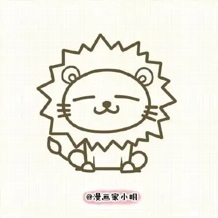 小可爱呢狮子座最萌简笔画简笔画星座狮子座头像画个简笔画素材头像