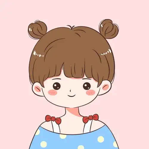 卡通可爱风丸子头女孩女生头像图片
