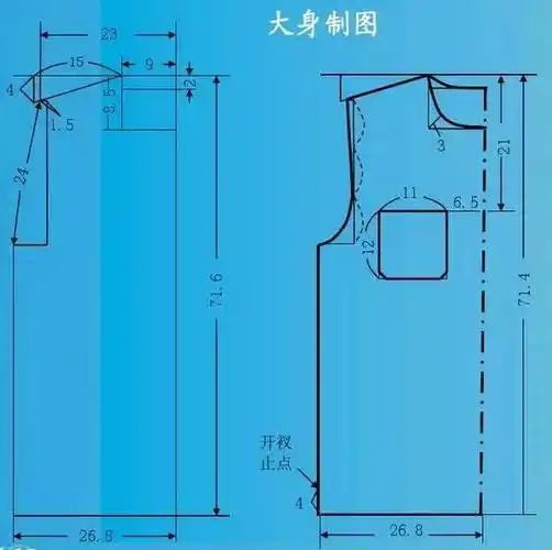 圆领t恤衫的样板设计与工艺