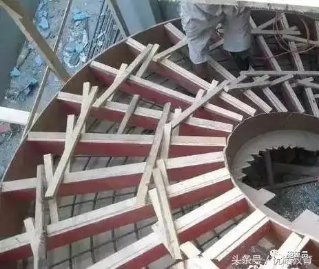 旋转楼梯木工支模方法(干货)