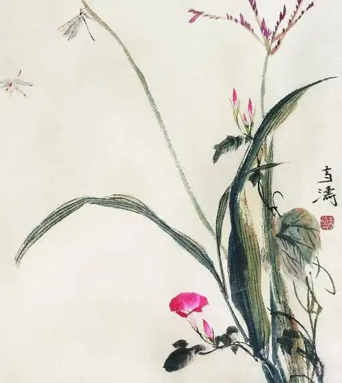 美呆头王雪涛(1903~1982)----------牵牛花