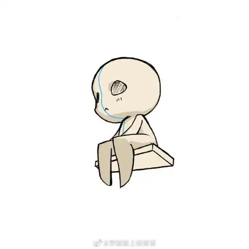 q版角色的坐姿素材,画漫画参考手残党!学画画进步缓慢没有方向?