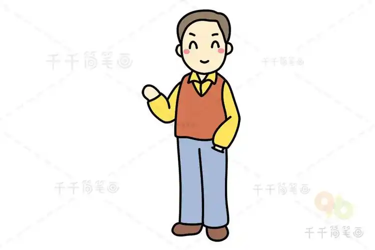 6种简笔画爸爸的不同画法爸爸头像简笔画超人爸爸简笔画怎么画爸爸简