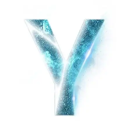 炫酷星空光效分割字母y艺术字