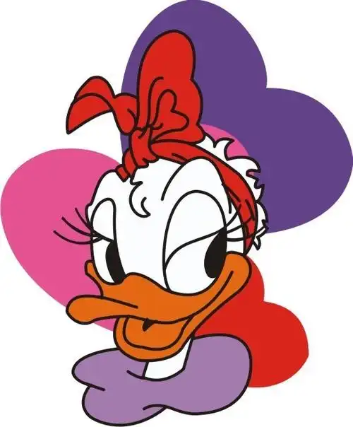 印花矢量图 卡通人物动物 鸭子 黛西 可爱卡通人物 免费素材