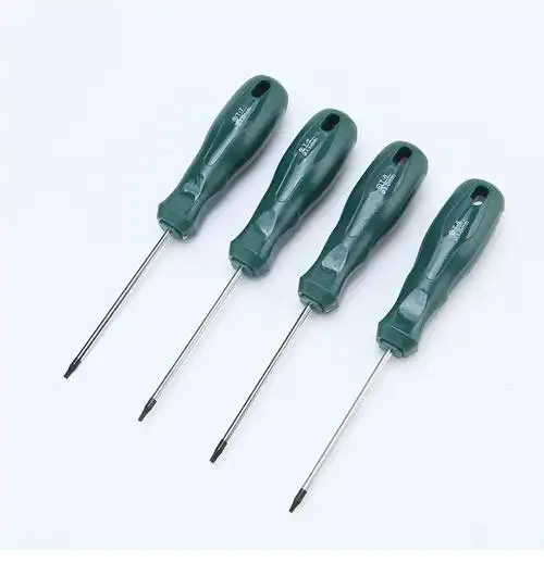 中孔梅花螺丝刀硬带磁改锥六角星型内梅花螺丝刀工业级磁性起子 t5不