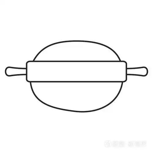 线图标厨房擀面杖