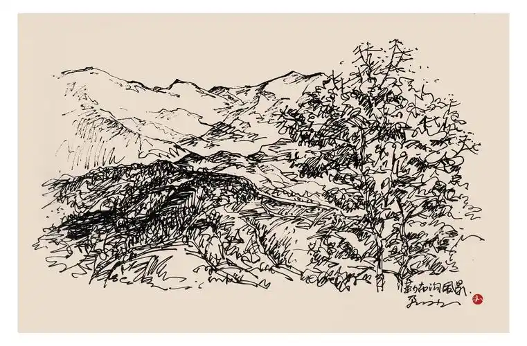 高原简笔画青藏高原简笔画