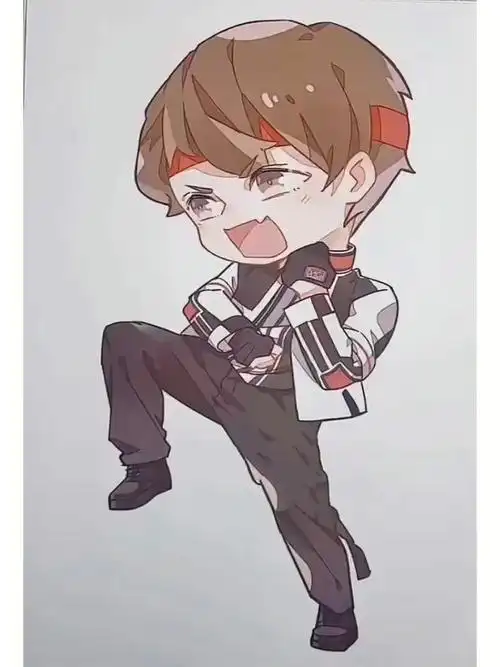 q版动漫男生临摹卡q版男生人物