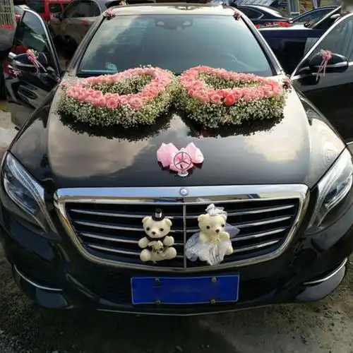 婚车花车花饰套餐结婚新人主婚车鲜花装饰豪华气派