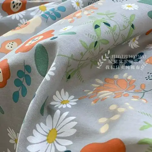 宽幅田园风纯棉碎花床单棉布床品四件套布料被套100全棉布头斜纹