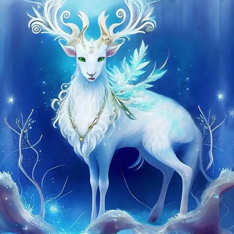 祥瑞神兽 | 仙鹿 神话传说中,白鹿是天上瑶光星散开