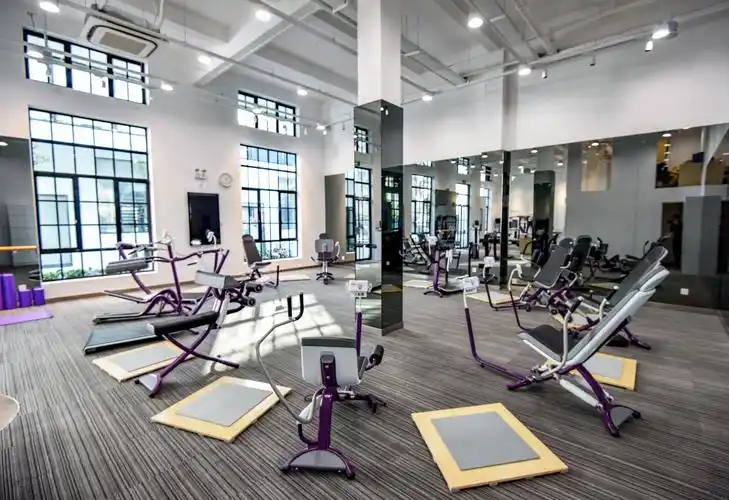 所有器材都是针对女性生理机能特别研发的,就连颜色都一改健身房沉闷