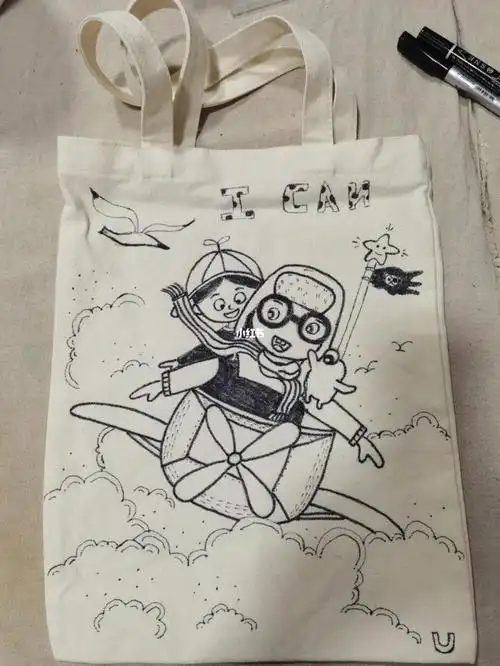 帆布袋手绘