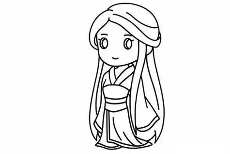 画法步骤图片古代美女简笔画怎么画古代美女简笔画图片大全古装女孩的
