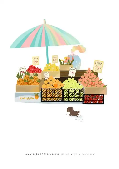 水果摊 - 柒贰叁壹 - 原创作品 - 视觉中国(shijueme)