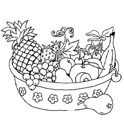 水果盘简笔画的画法图片