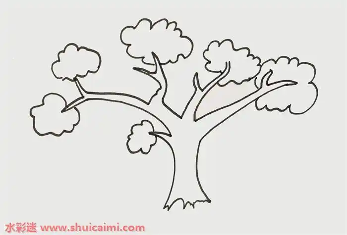 树冠怎么画树冠简笔画步骤图