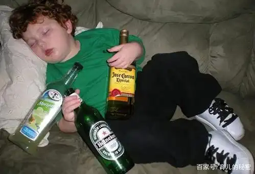 孩子喝酒