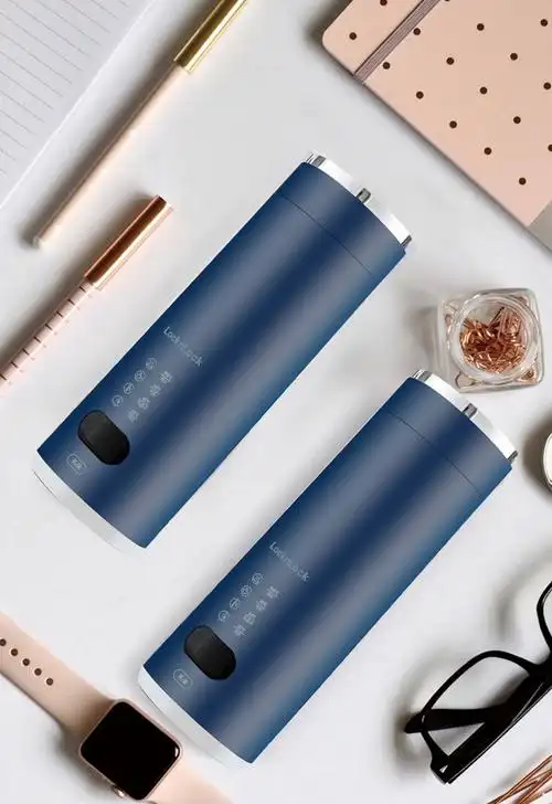 locknlock艾贝丽便携式电热水杯智能款电热水壶ejc725blu