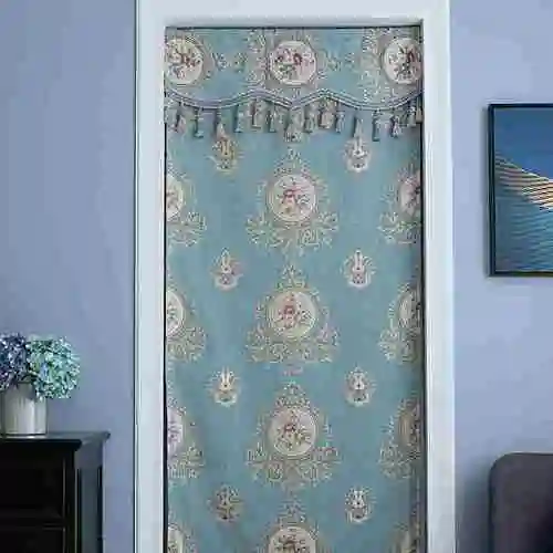 卧室室内半截门帘家用温馨少女心隔断帘装饰网红纱帘自粘短款32